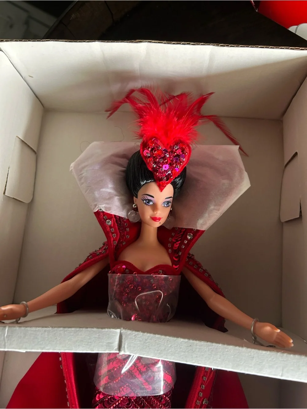 Queen of Hearts Bob Mackie Barbie Doll box as is condition